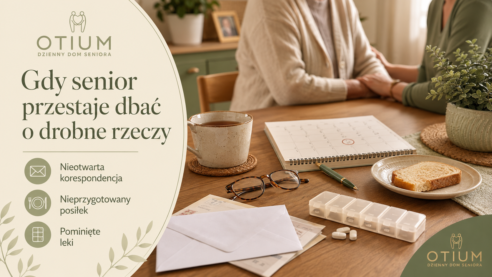 Mini-infografika o sygnałach, że senior przestał dbać o drobne codzienne sprawy